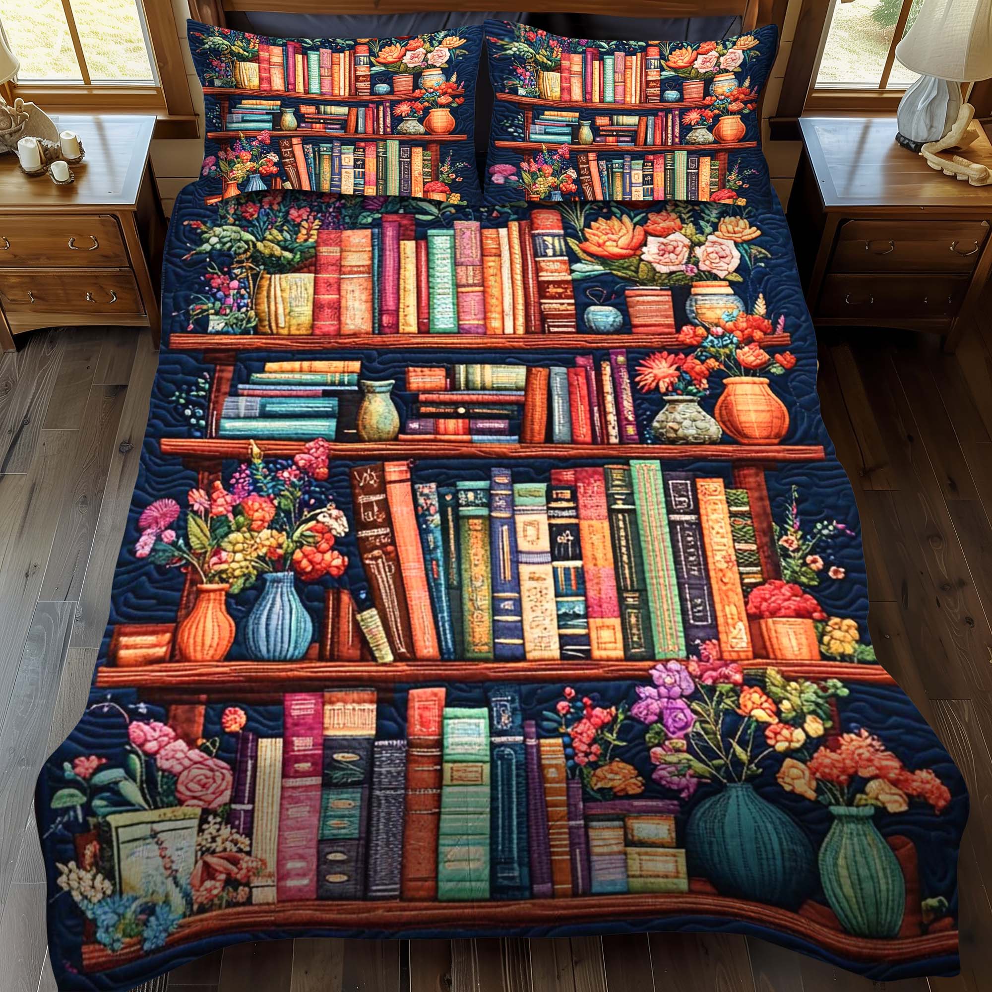 Garden Of Knowledge 3-Piece Quilted Bedding Set NCU0NT1067