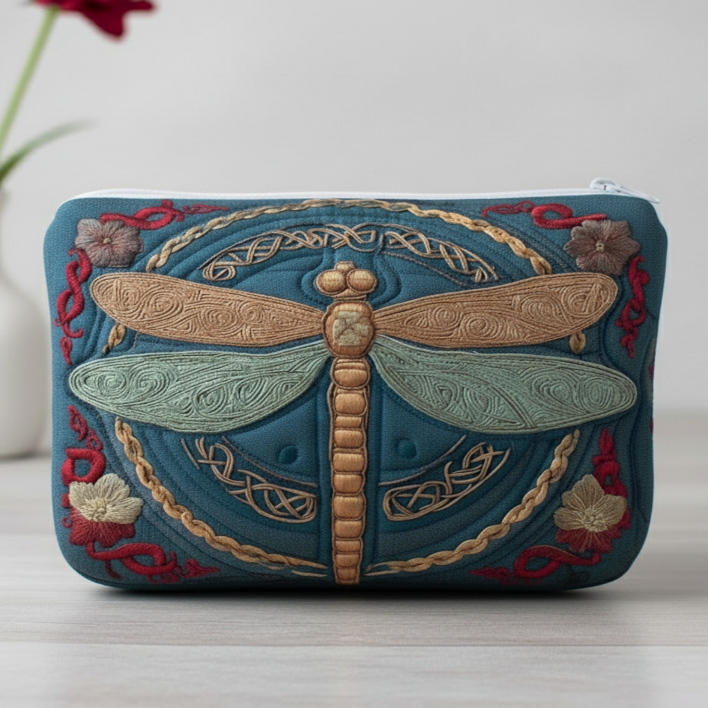 Garden Whisper Quilted Zipper Pouch NCU0NNT2369