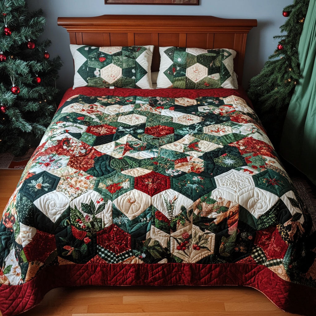 Geometric Serenity 3-Piece Quilted Bedding Set NCU0PTT097