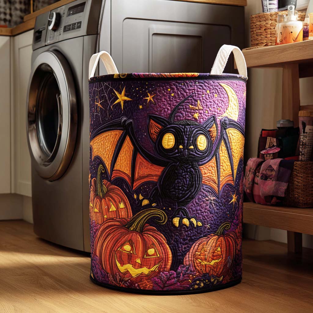 Ghostly Shadows Quilted Laundry Basket NCU0NTD100