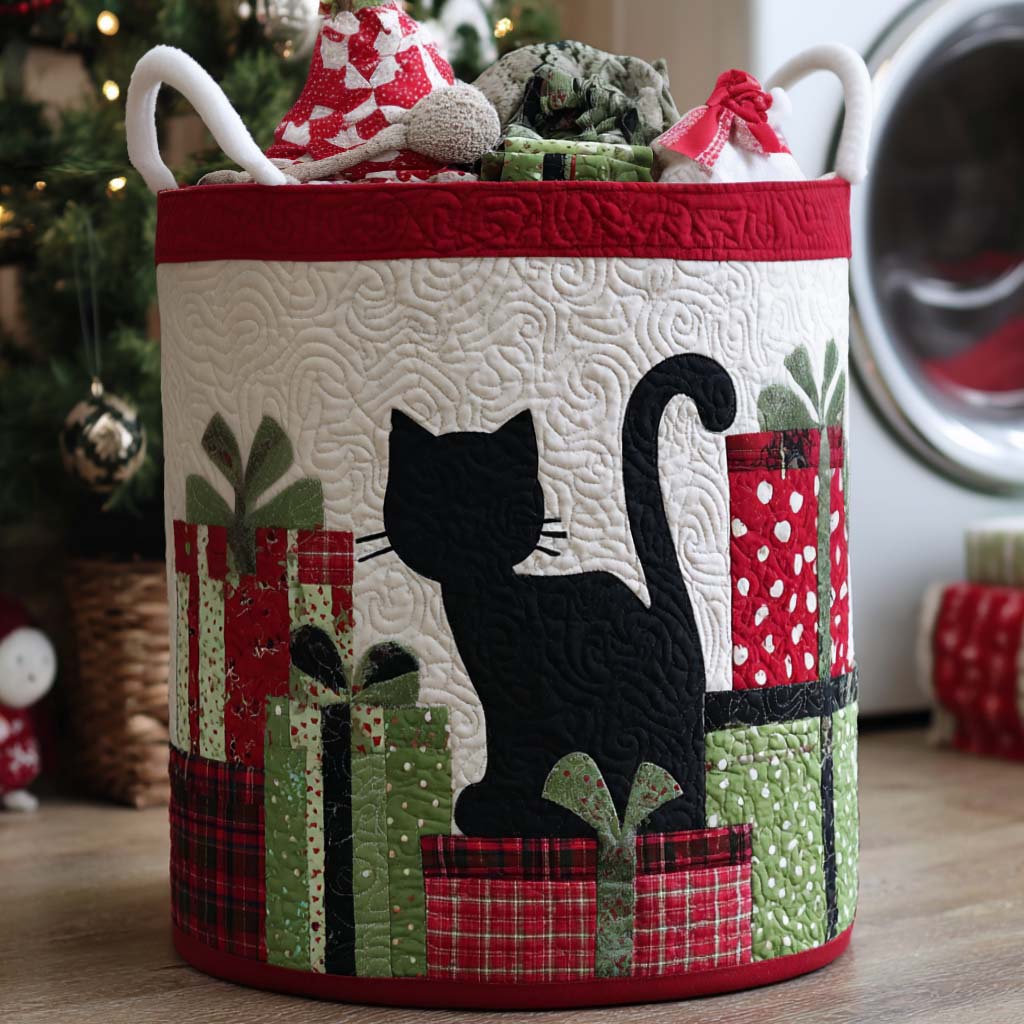 Gift Cat Quilted Laundry Basket NCU0NNT1842