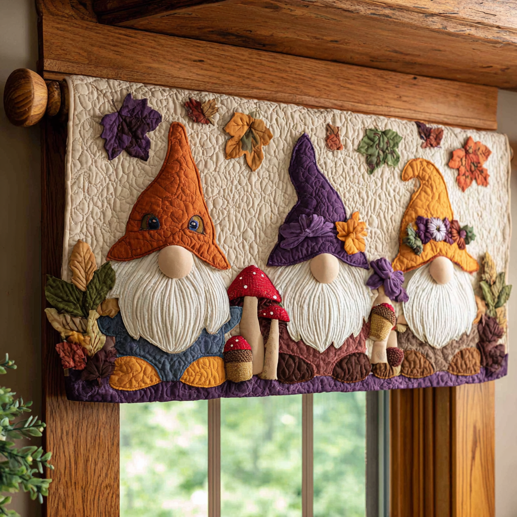 Gnome Parade Quilted Valance NCU0DDK926