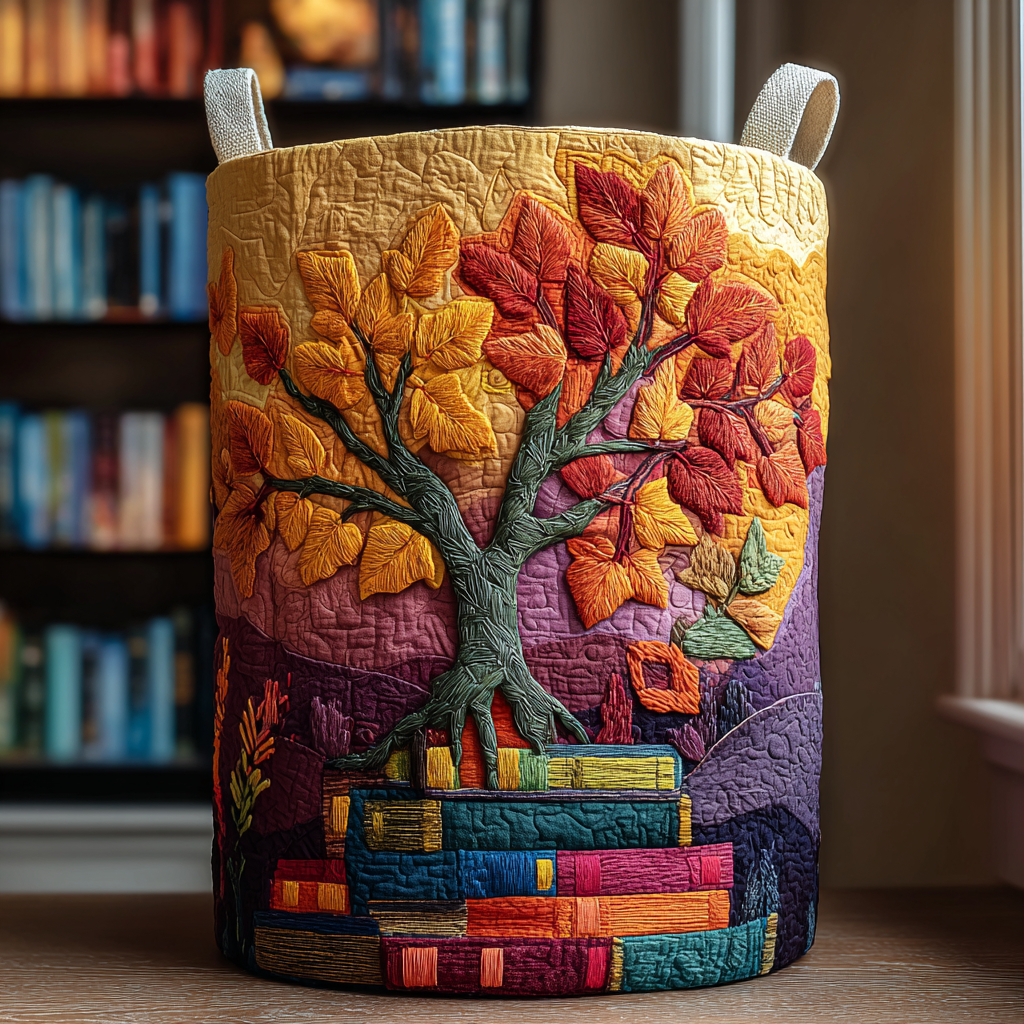 Golden Branch Quilted Laundry Basket NCU0DDK1296