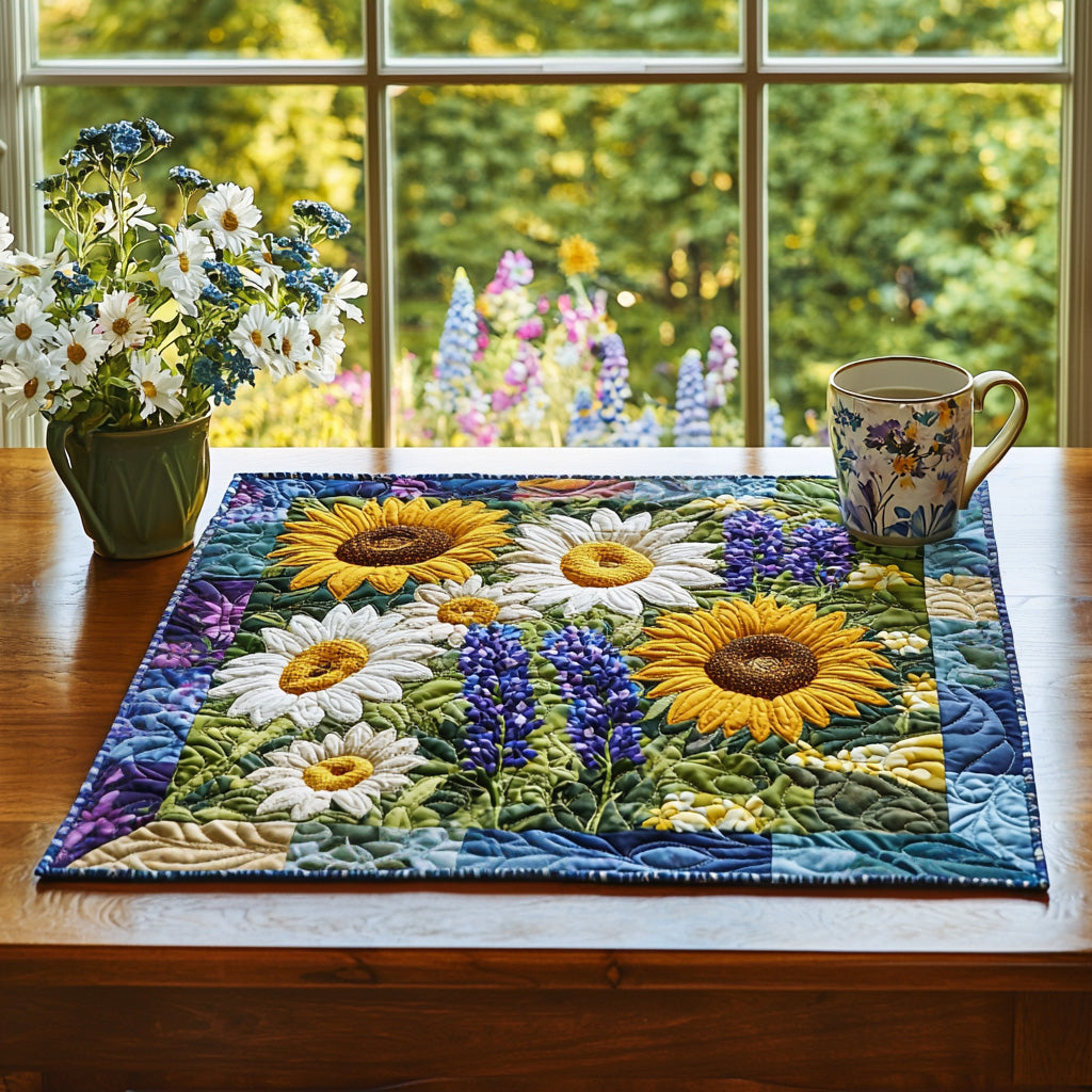 Golden Garden Quilted Table Topper NCU0DV623