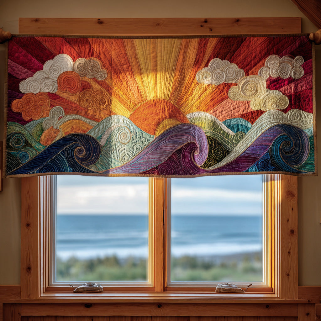 Golden Horizon Quilted Valance NCU0PVL482