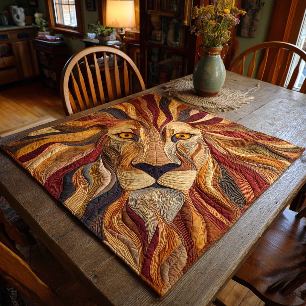 Golden Mane King Quilted Table Topper NCU0NXD092