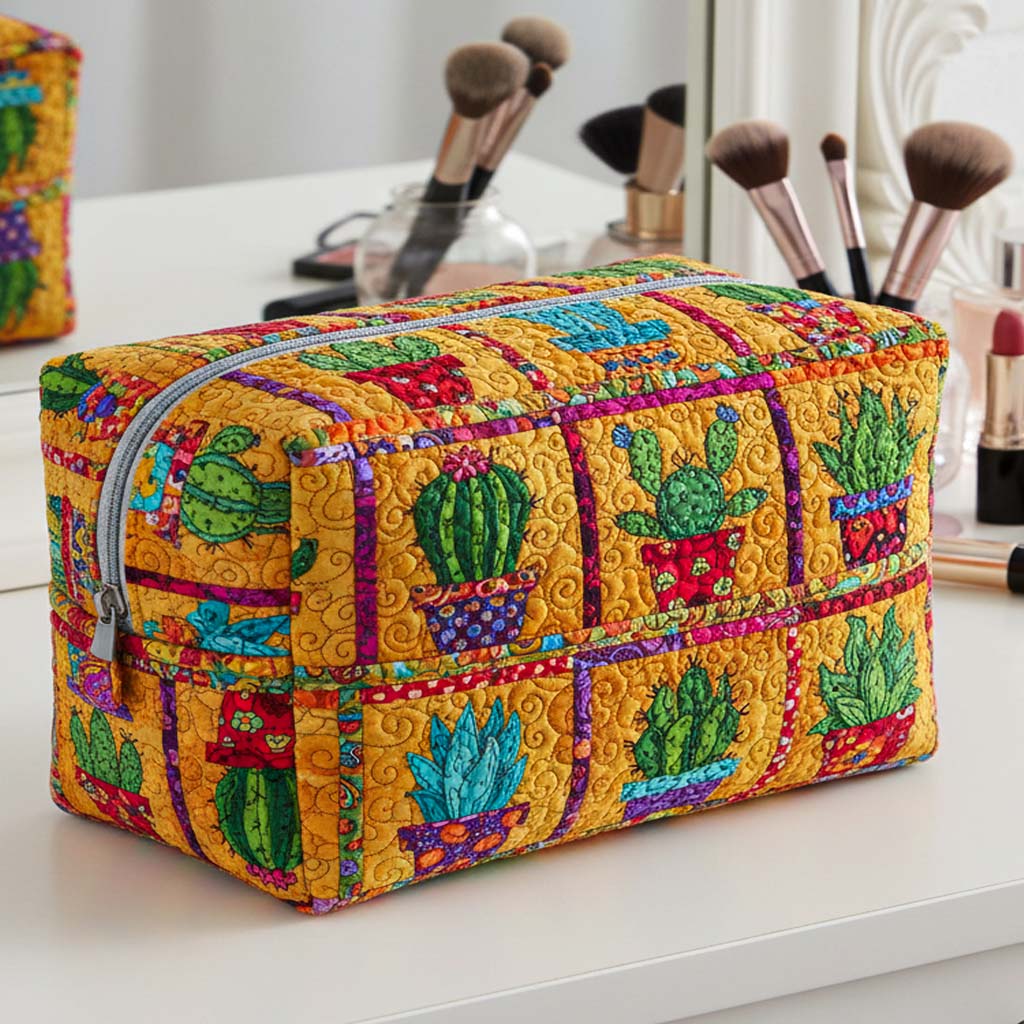 Golden Spikes Quilted Makeup Bag NCU0NNT2426