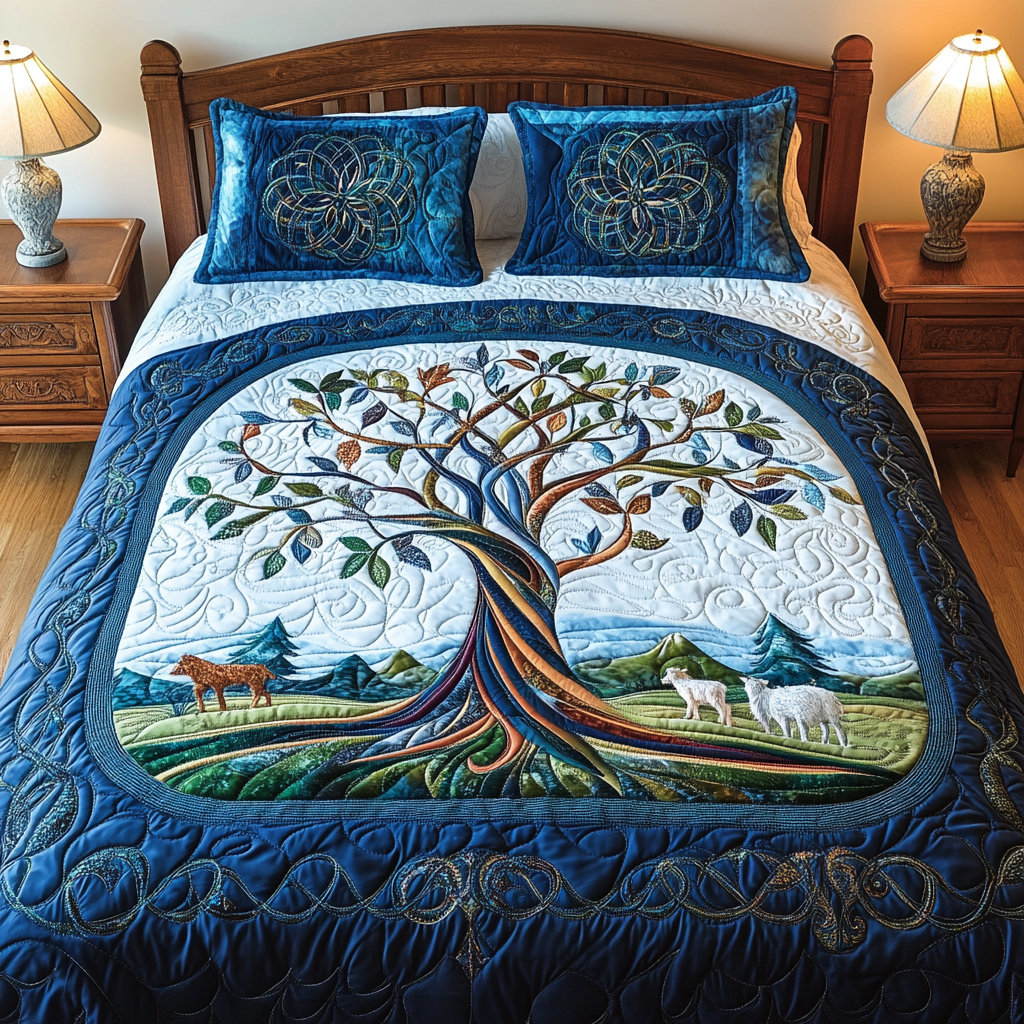 Golden Grove Embrace 3-Piece Quilted Bedding Set NCU0TL2025