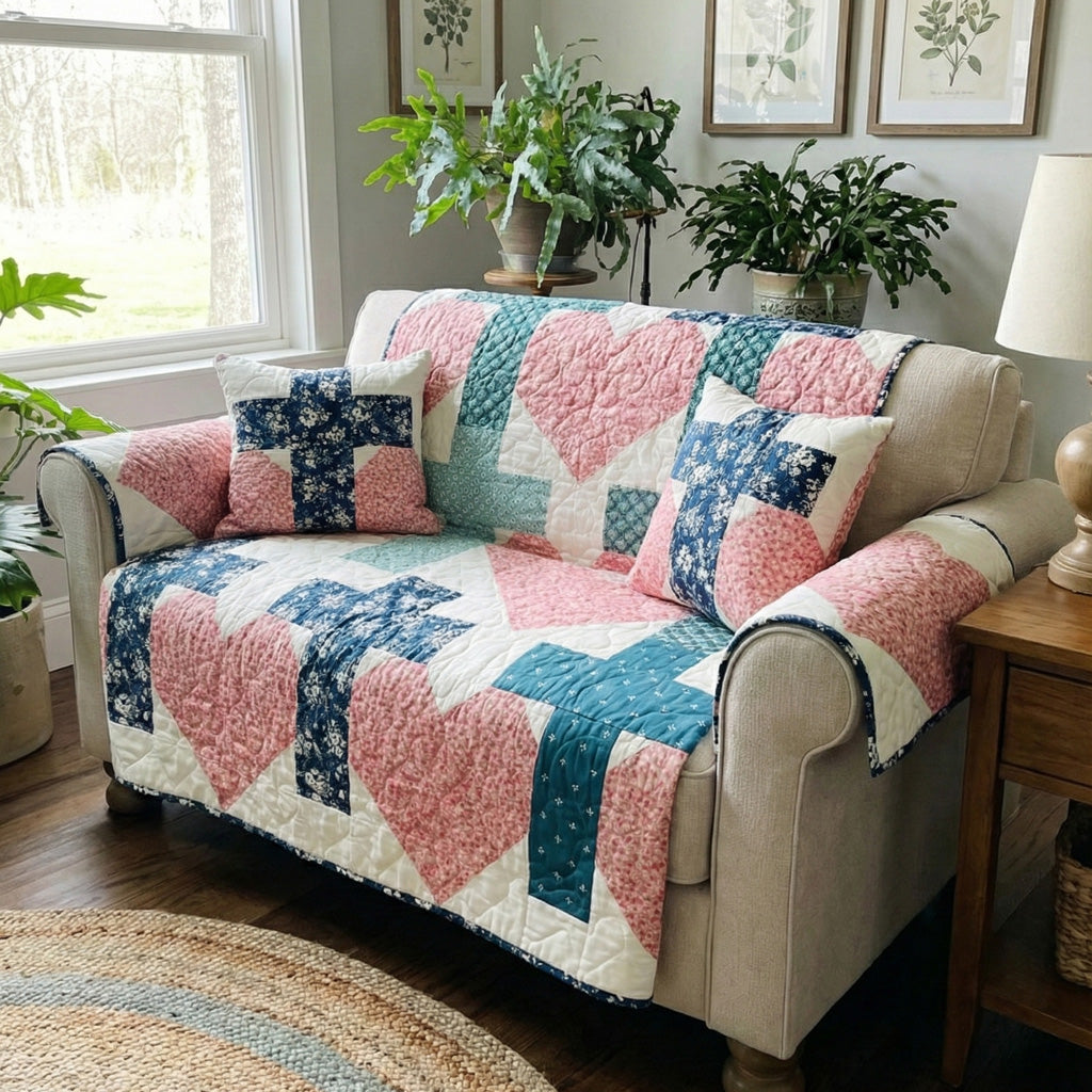 Grace Upon Grace Quilted Sofa Cover NCU0LDH339
