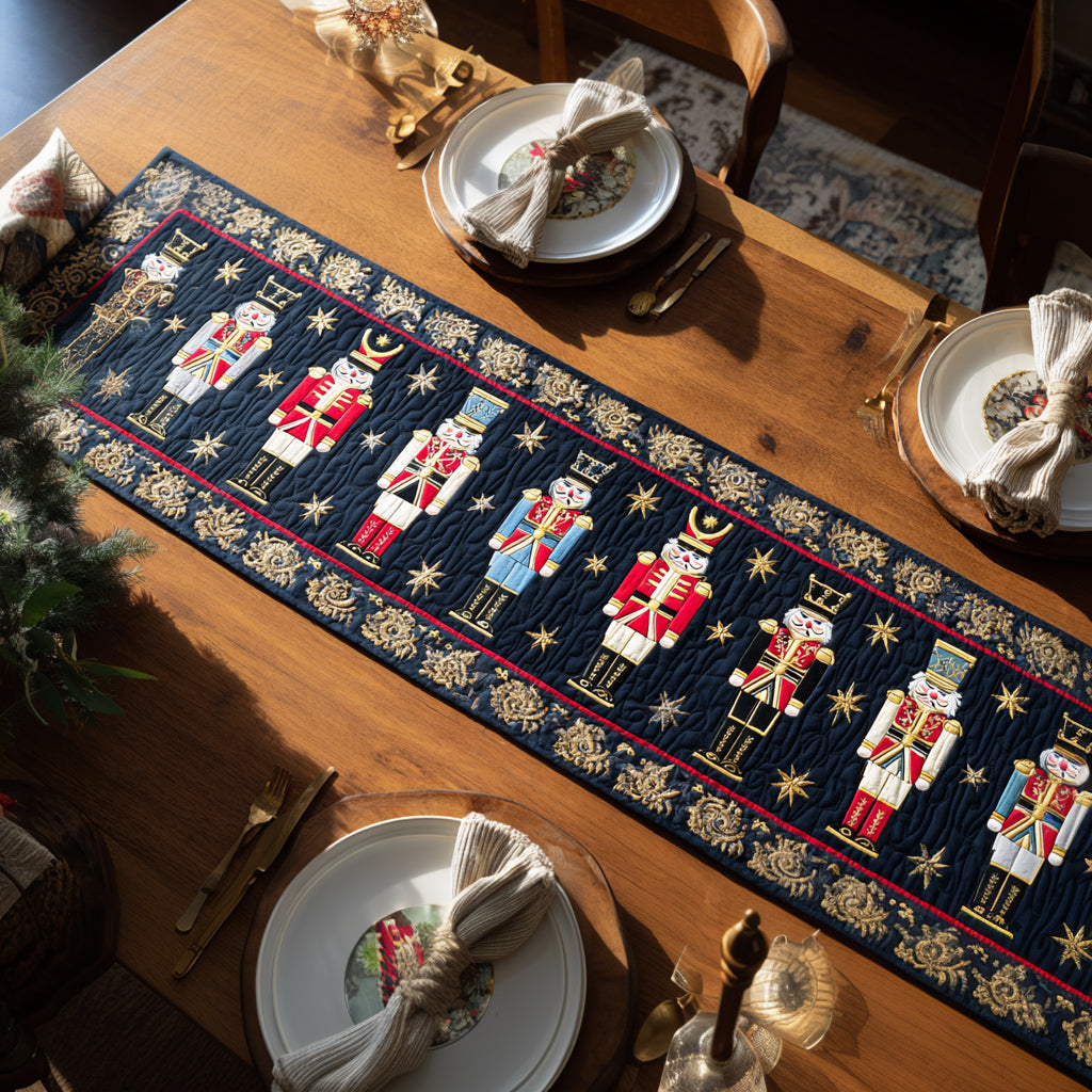 Grand Nutcracker Muster Quilted Table Runner NCU0HNH477