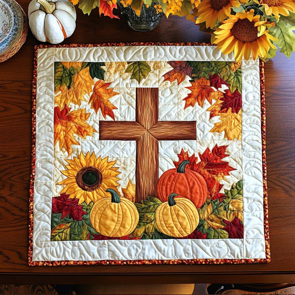 Grateful with Grace Quilted Table Topper NCU0NNT1447
