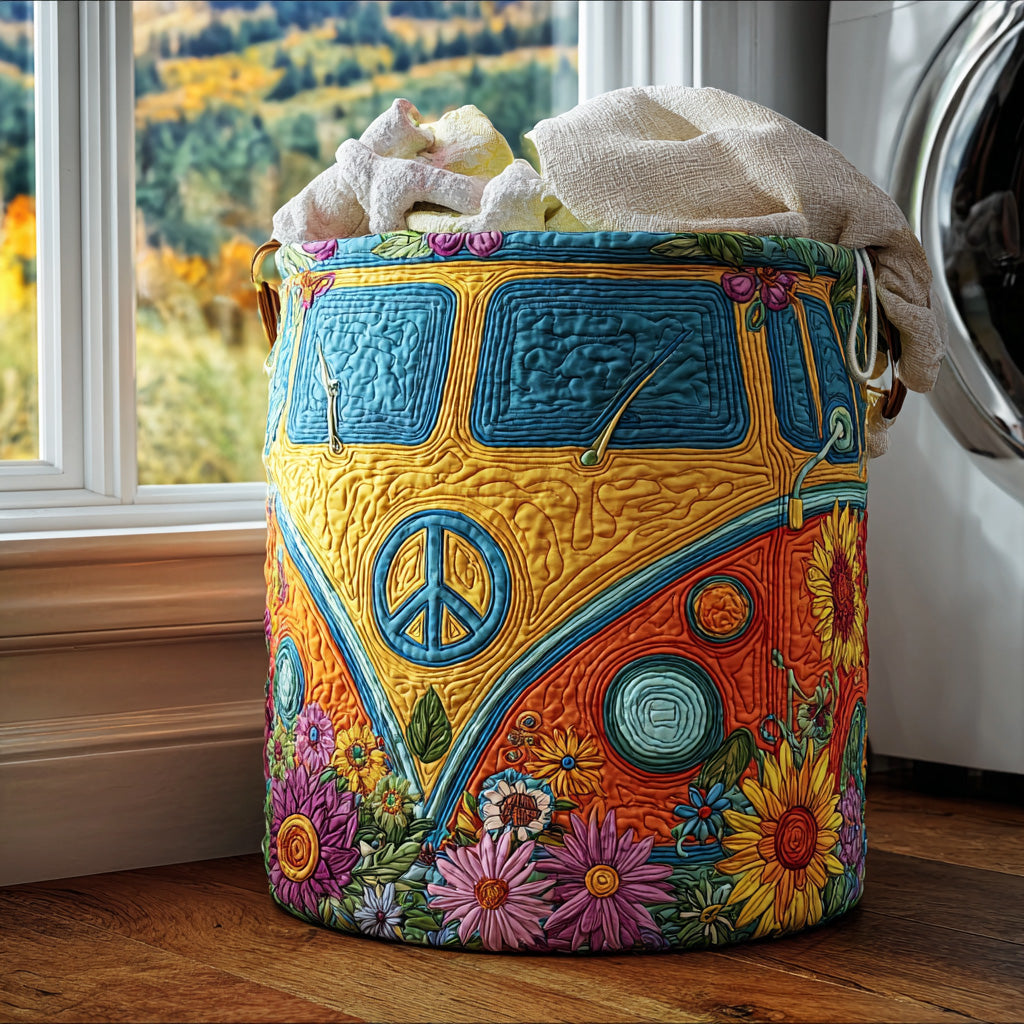 Hippie Van Quilted Laundry Basket NCU0QN026