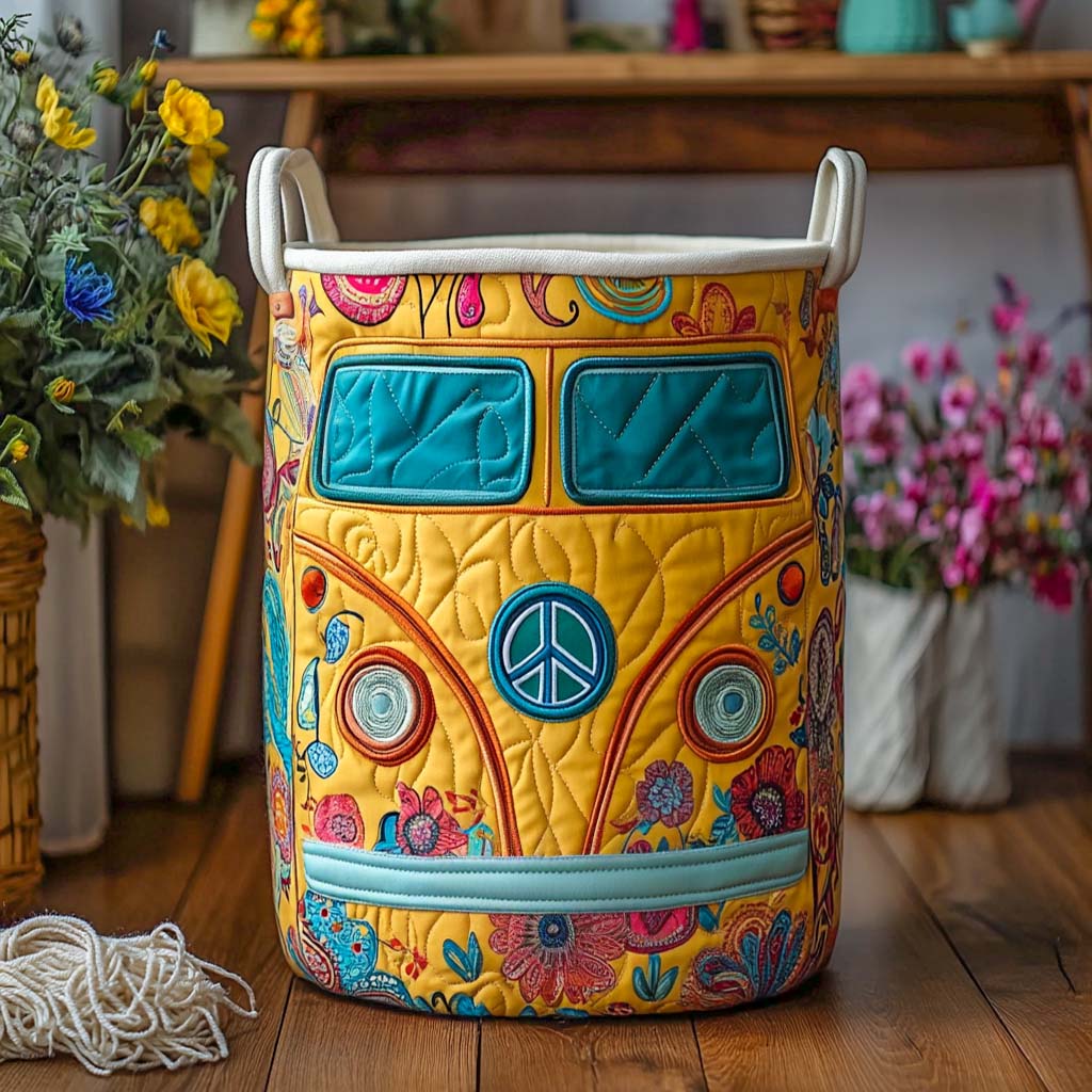 Groovy Ride Quilted Laundry Basket NCU0NXD757