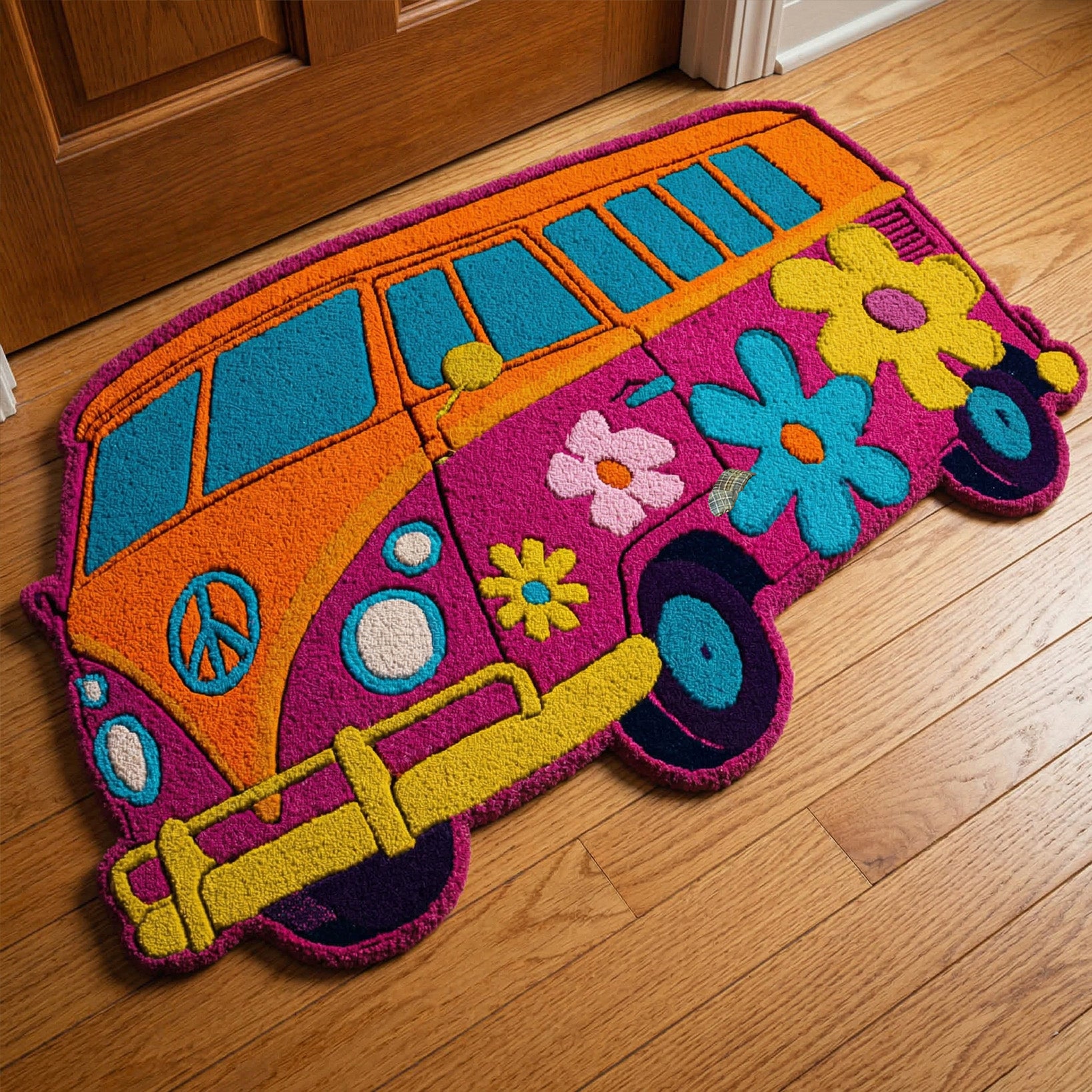 Groovy Flower Custom Shape Doormat NCU0NNT3137