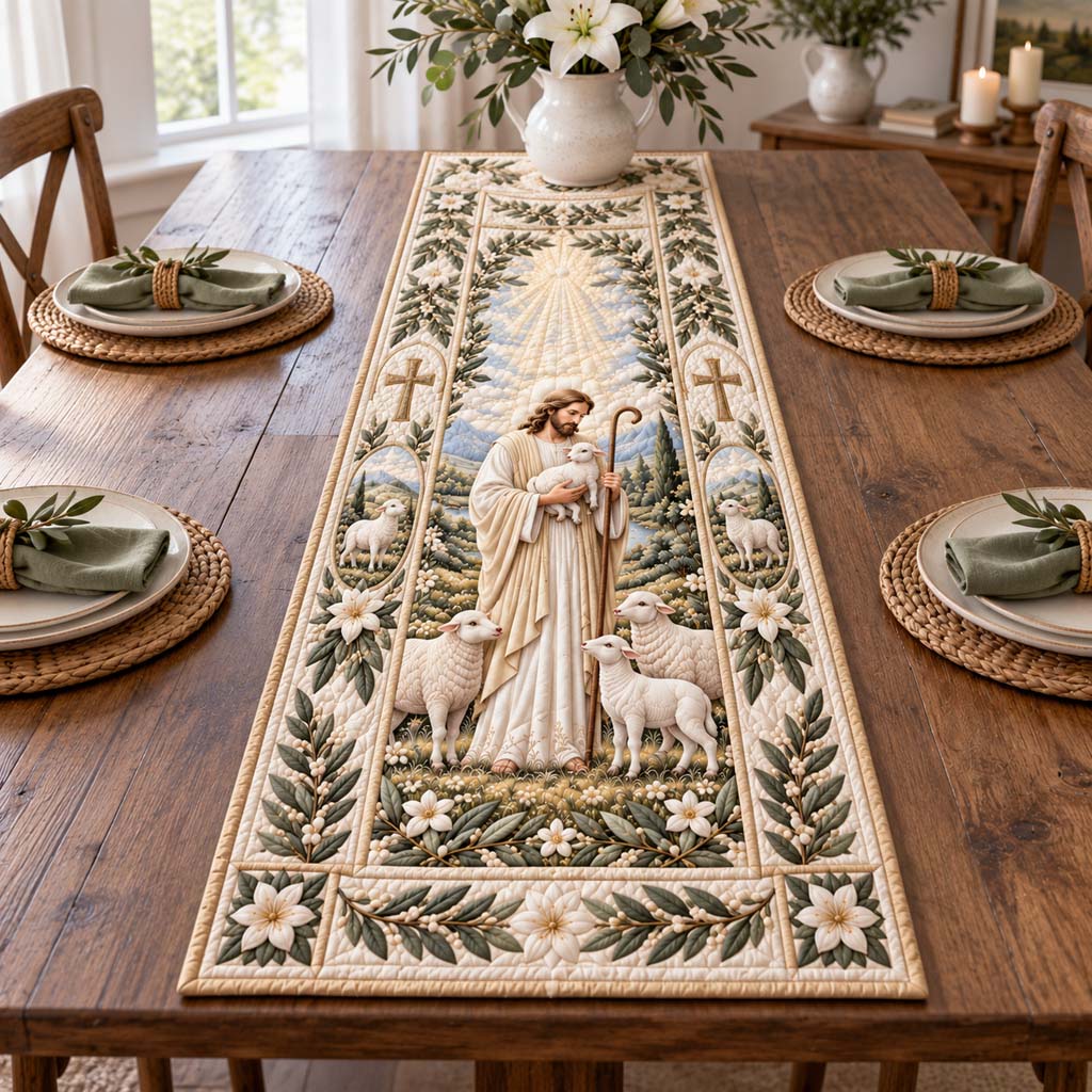 Guiding Shepherd Quilted Table Runner NCU0HNH1325