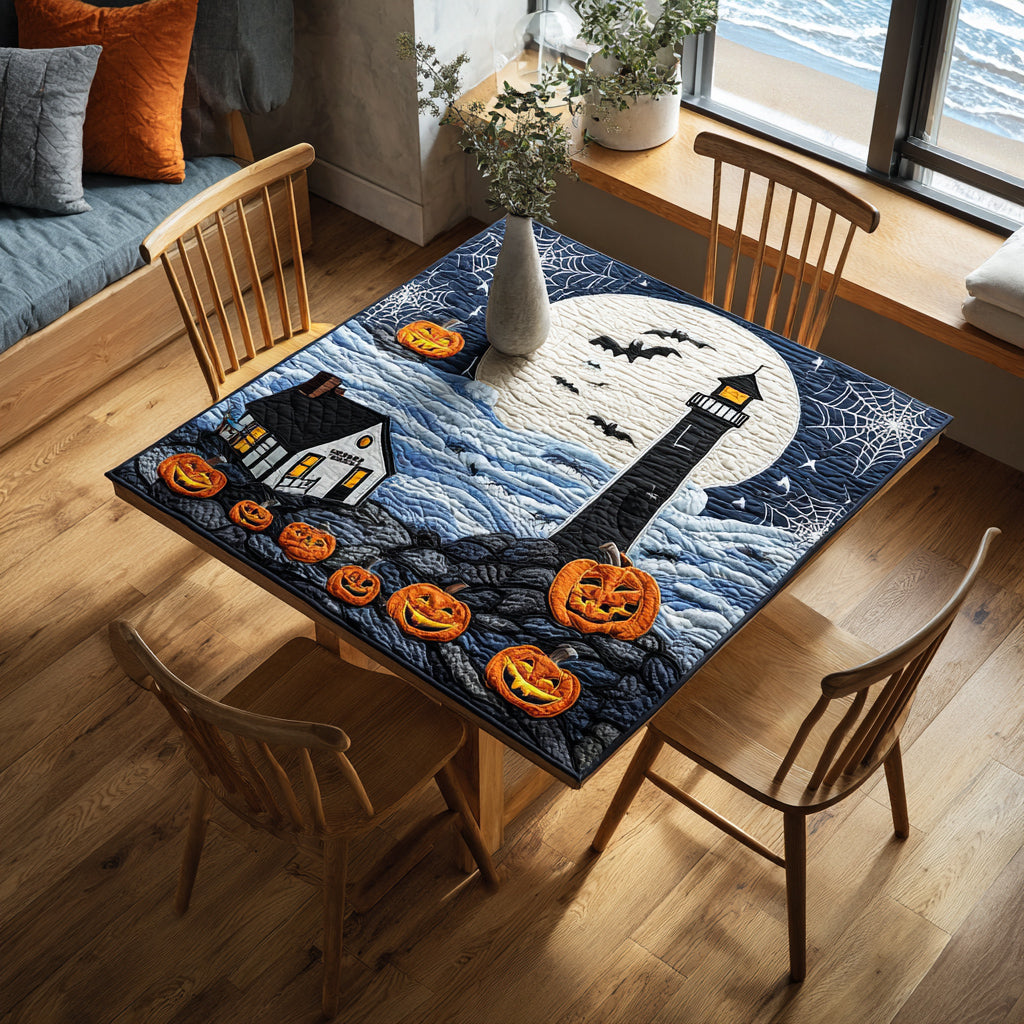 Halloween Lighthouse Quilted Table Topper NCU0HNH238