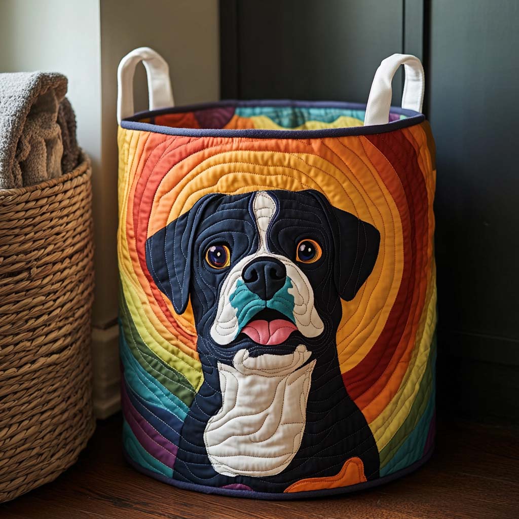 Happy Boxer Burst Quilted Laundry Basket NCU0NXD147
