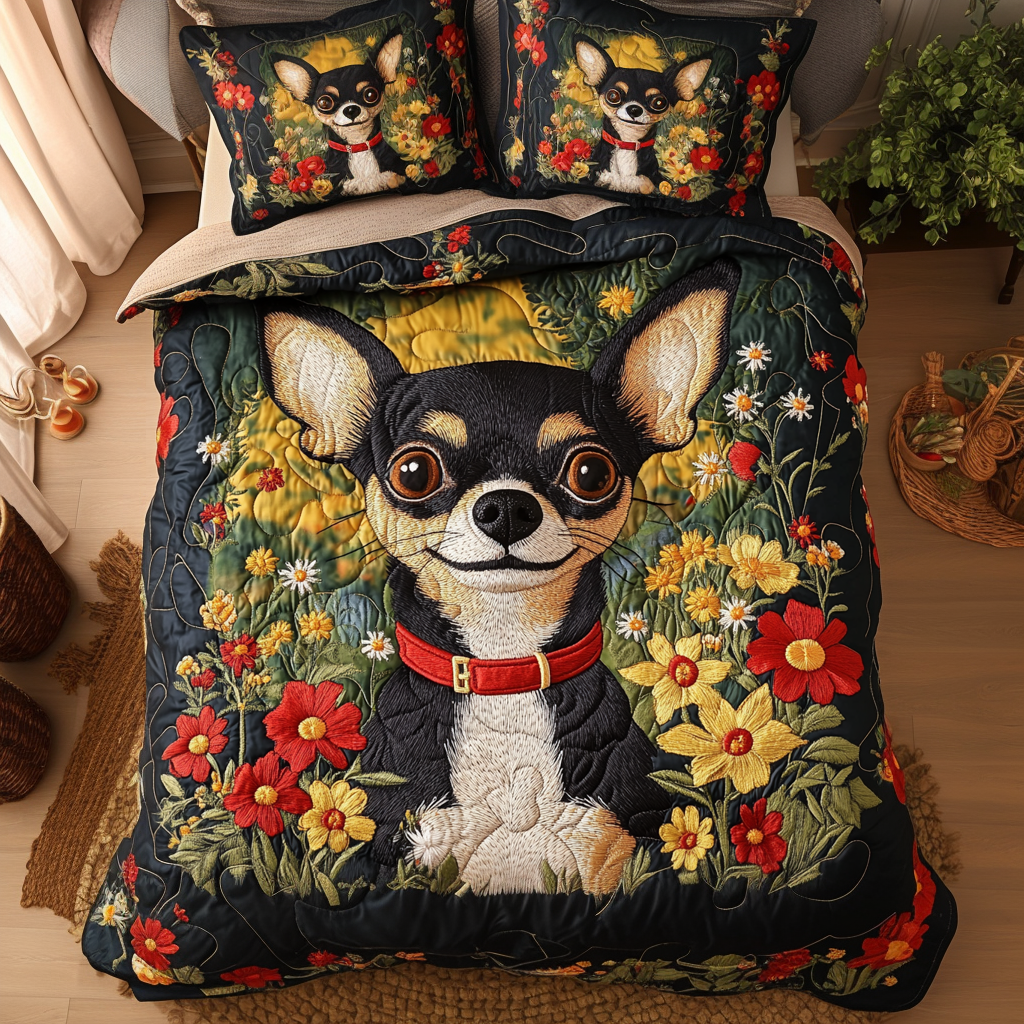 Happy Ears 3-Piece Quilted Bedding Set NCU0NVH777