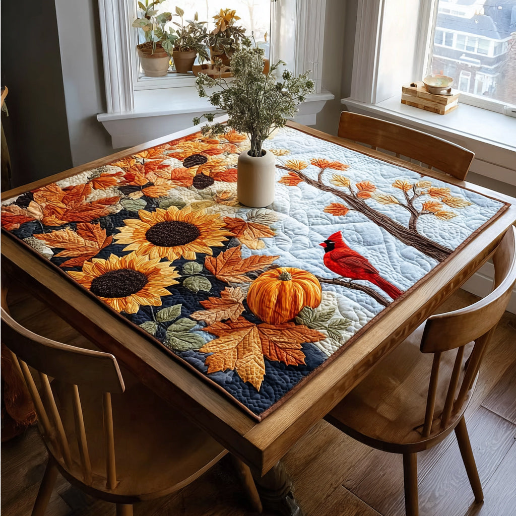 Harvest Cardinal Quilted Table Topper NCU0HNH029