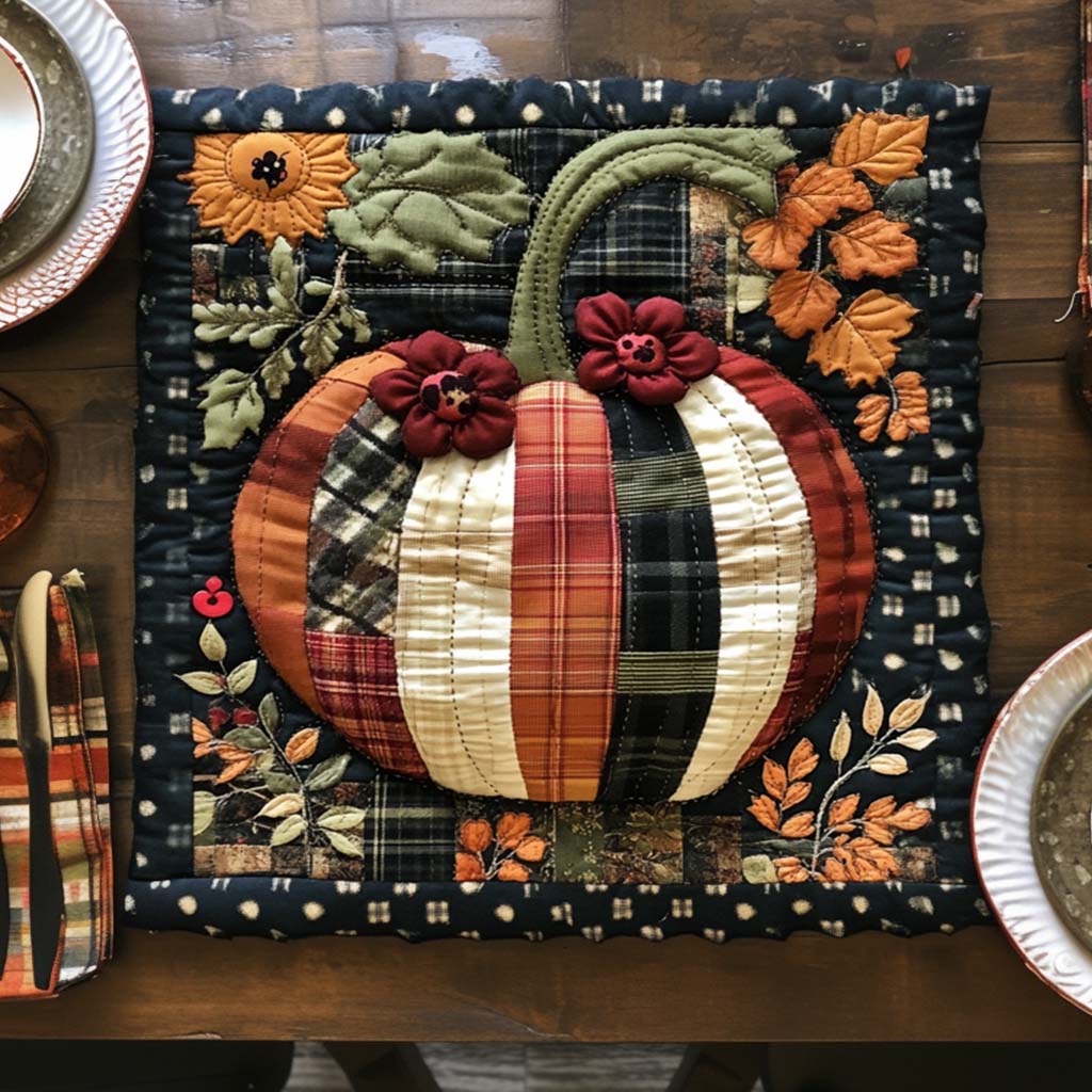 Harvest Home Joy Quilted Table Topper NCU0NNT1253