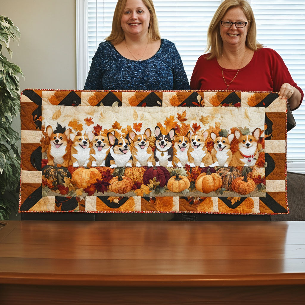 Harvest Row Quilted Table Runner NCU0NNT782