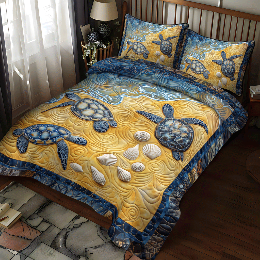 Hatchling Journey 3-Piece Quilted Bedding Set NCU0TH1336