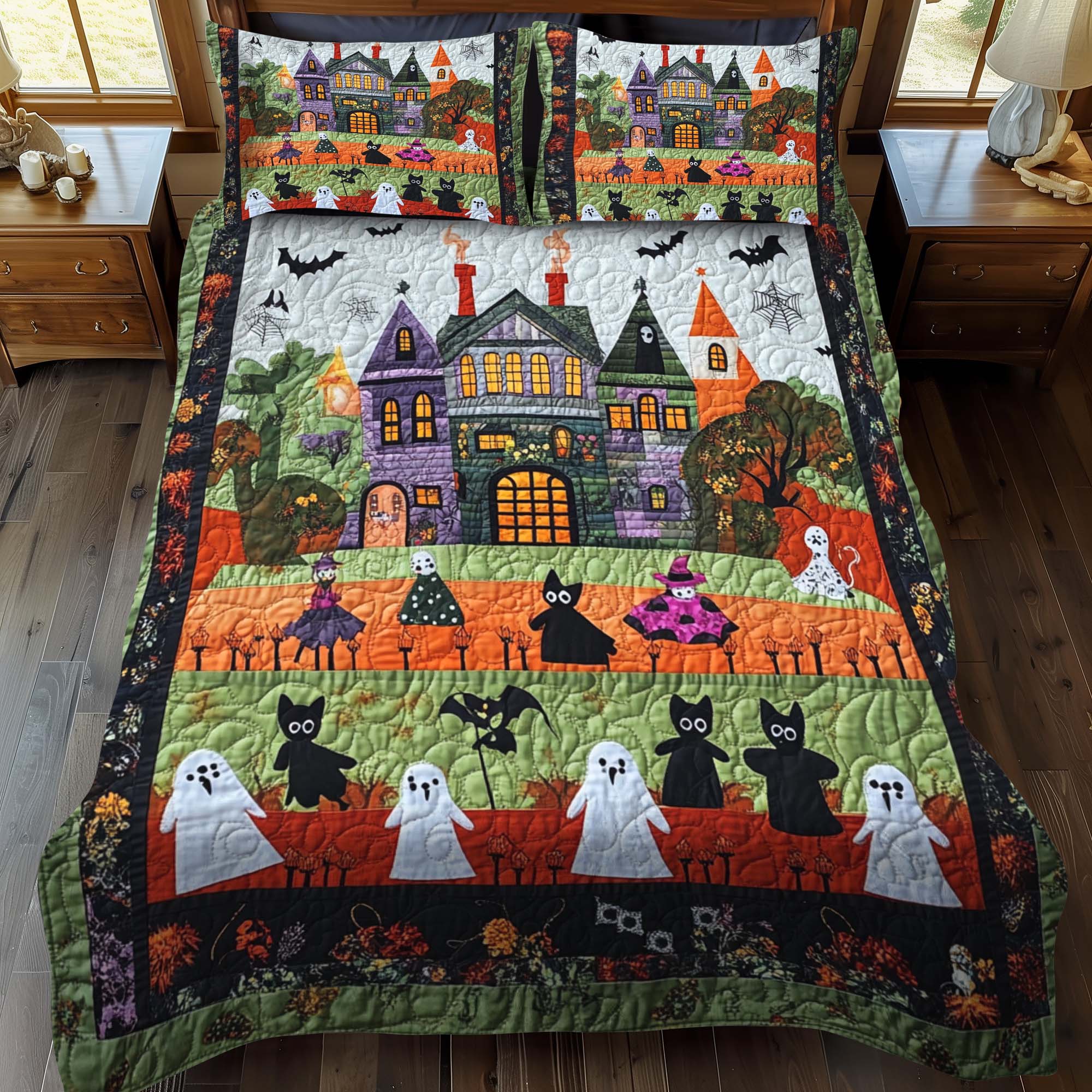Haunted Mansion 3-Piece Quilted Bedding Set NCU0NT605