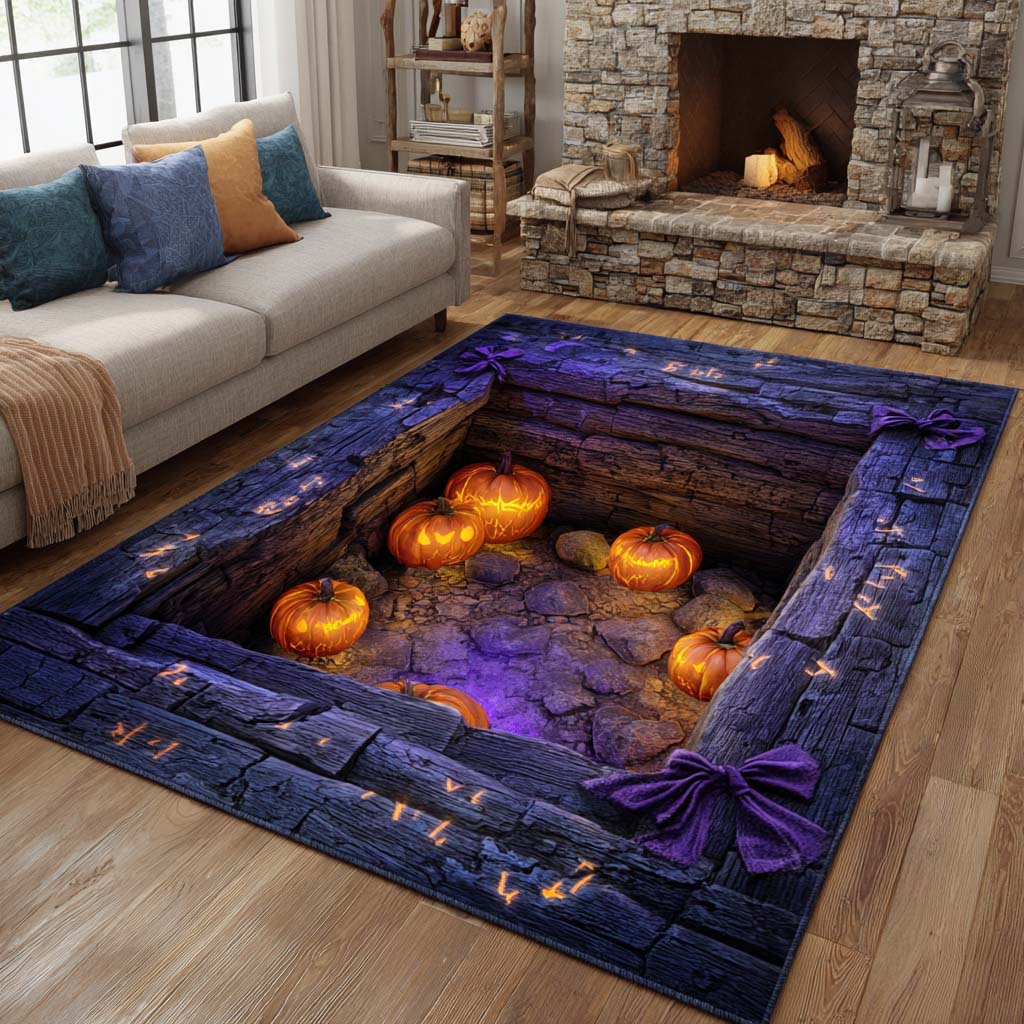 Haunted Pumpkin Pit Area Rug NCU0XD905