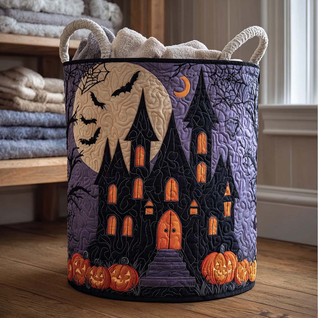 Haunting Delight Quilted Laundry Basket NCU0NTD026