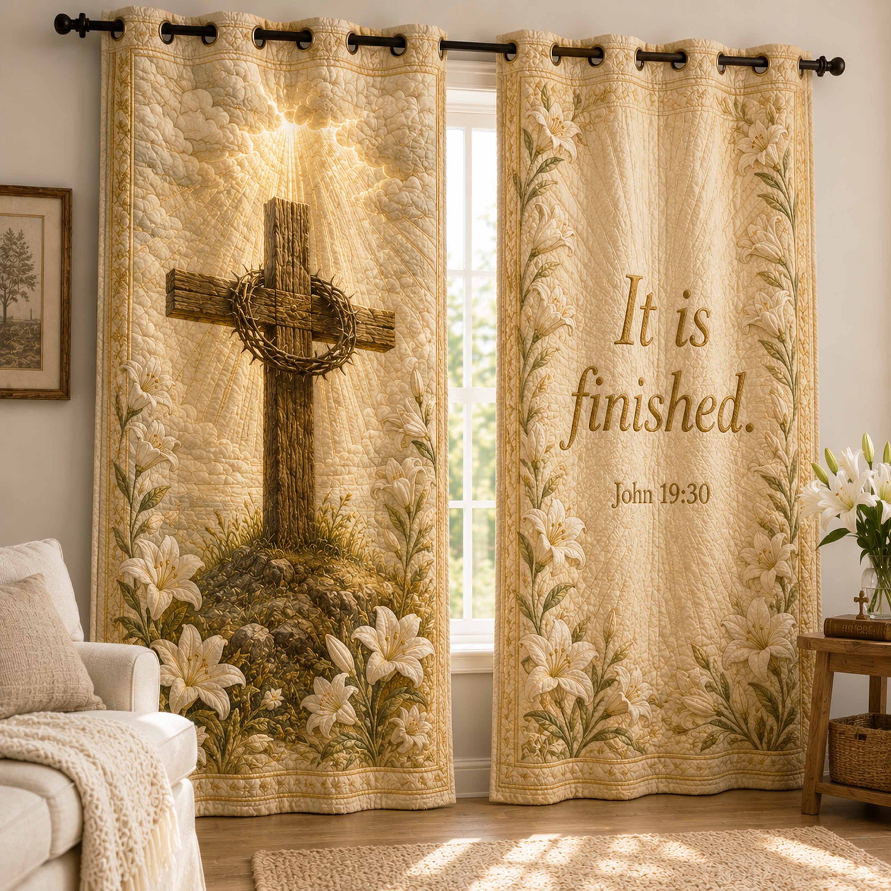 Heavenly Light Quilted Curtains NCU0NTD2097