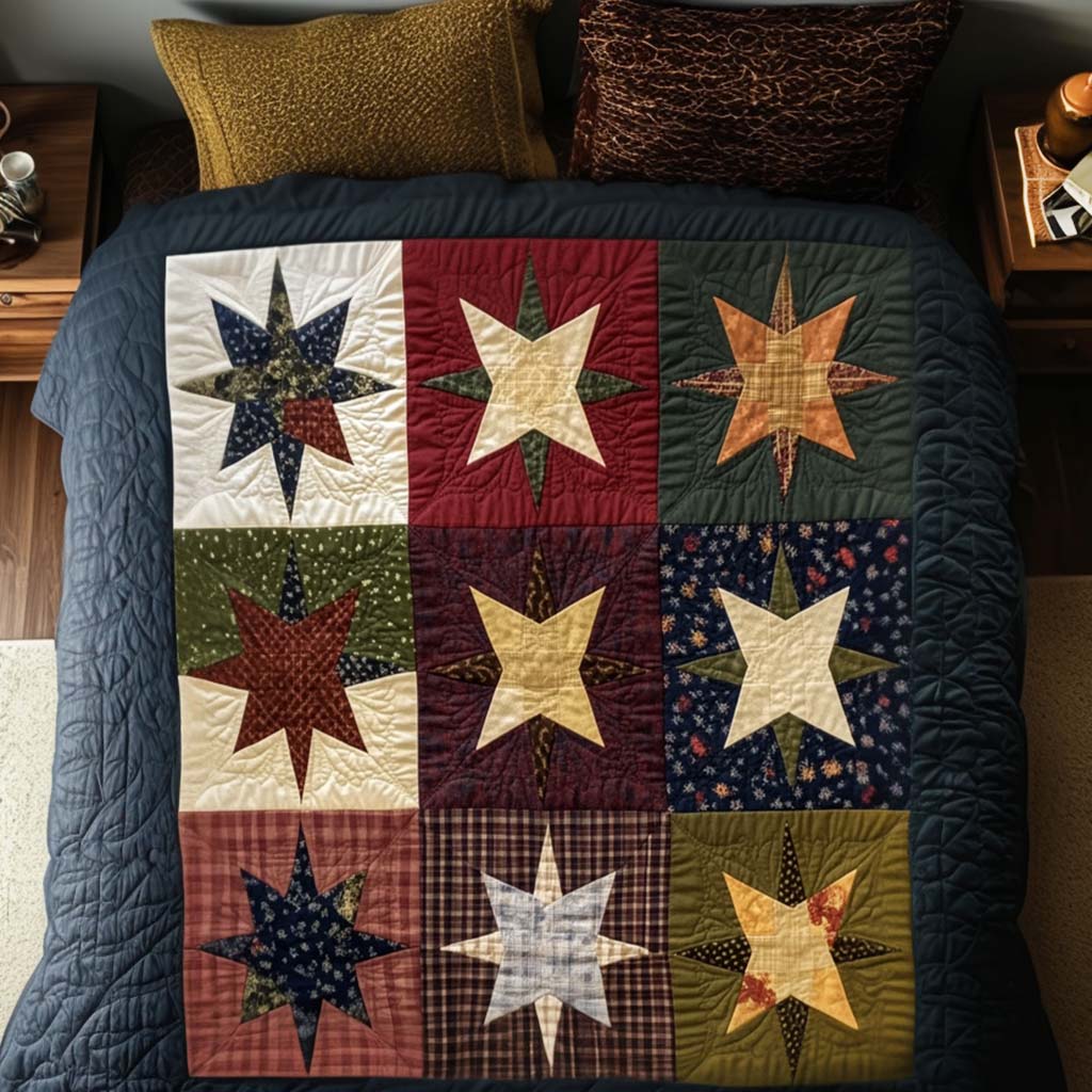 Heritage Stars 3-Piece Quited Bedding Set NCU0NNT872