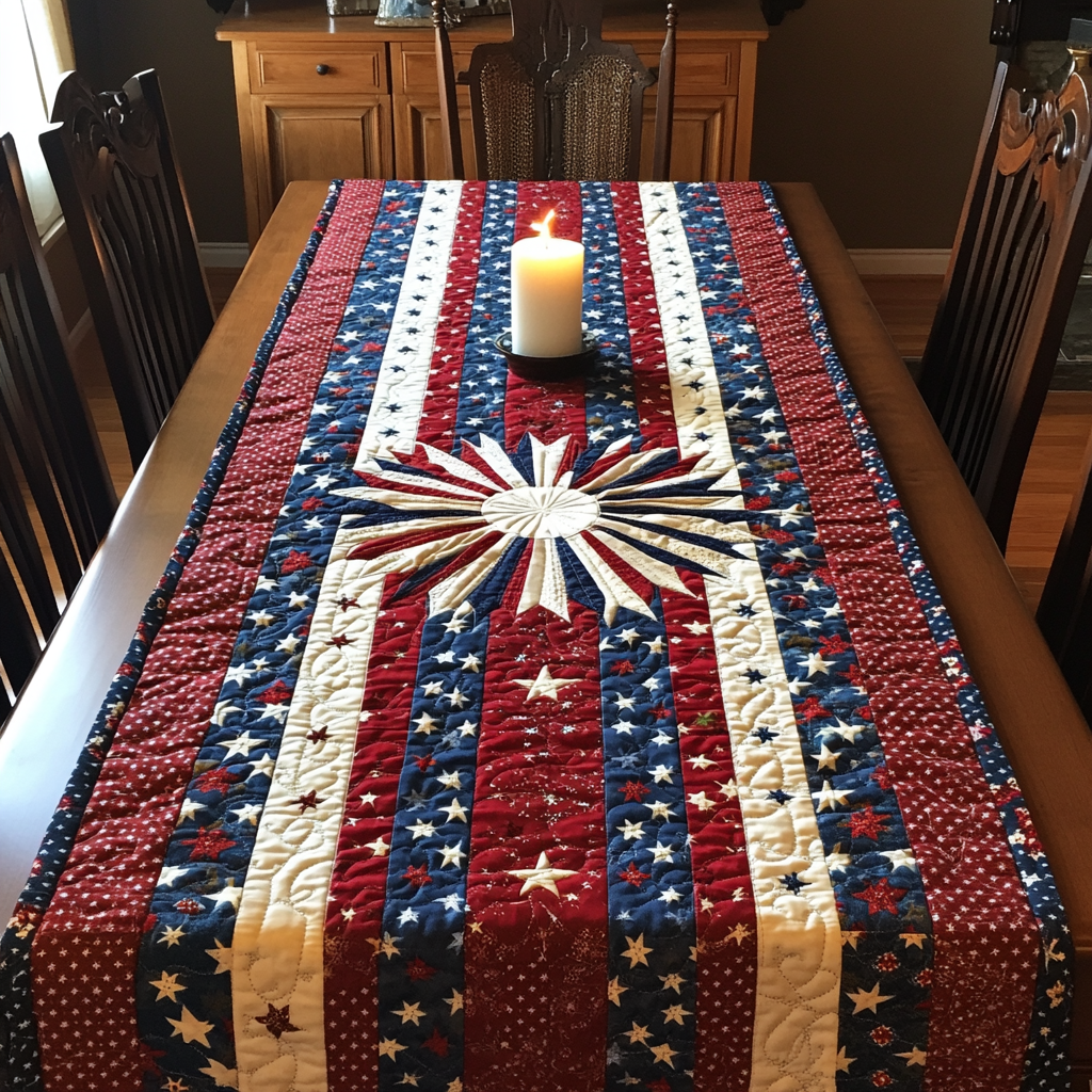 Heritage Threads Quilted Table Runner NCU0NVH904