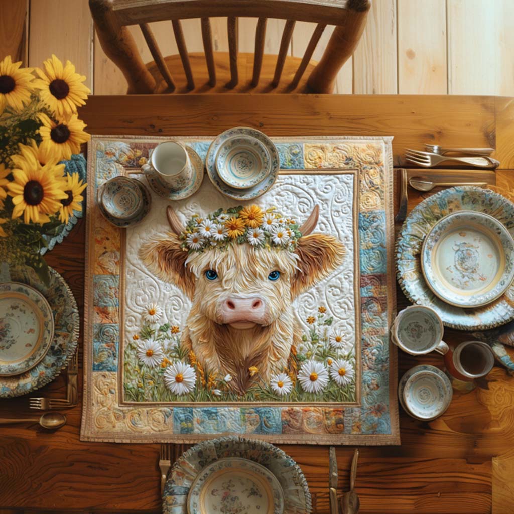 Highland Grazing Quilted Table Topper NCU0NNT1201