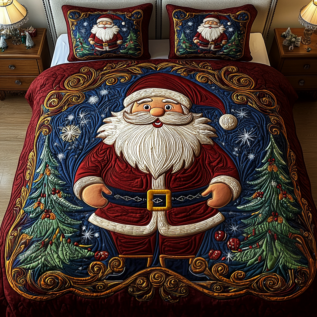 Holiday Cheer 3-Piece Quilted Bedding Set NCU0VH479