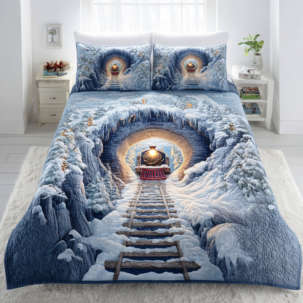 Holiday Express Line 3-Piece Quilted Bedding Set NCU0NTD636