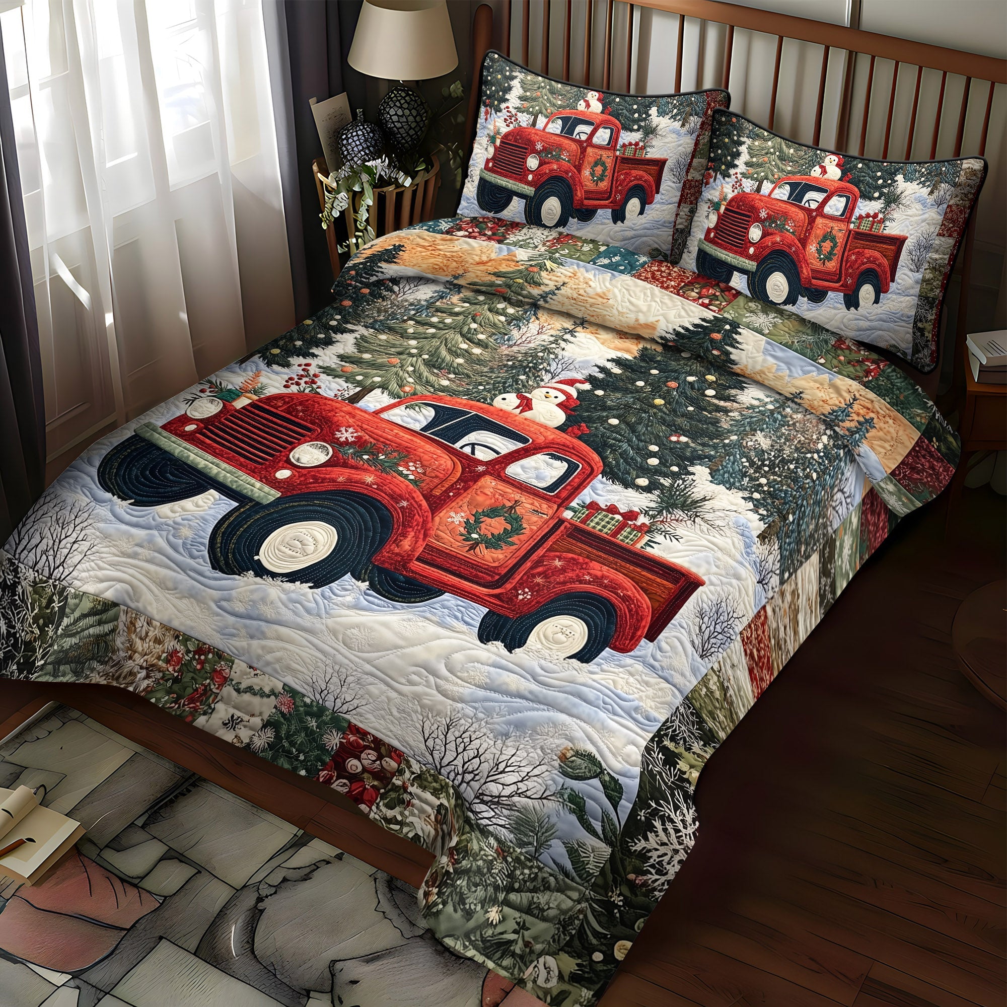 Holiday Haul Quilted Bedding Set NCU0DV1635