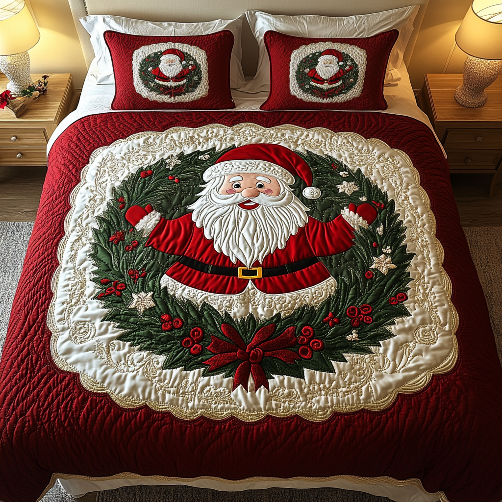 Holiday Hug 3-Piece Quilted Bedding Set NCU0VH689