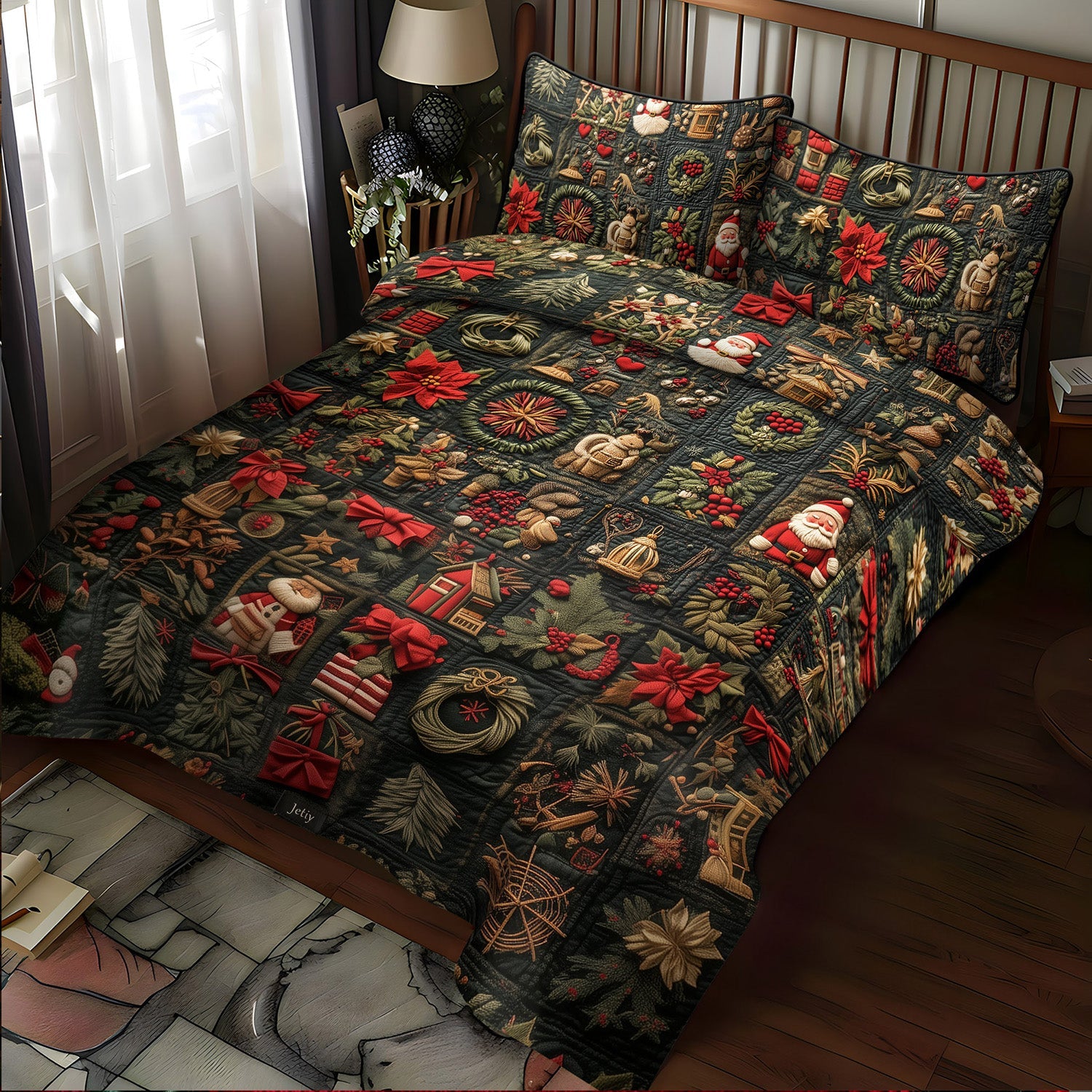 Holiday Magic 3-Piece Quilted Bedding Set NCU0PT2112