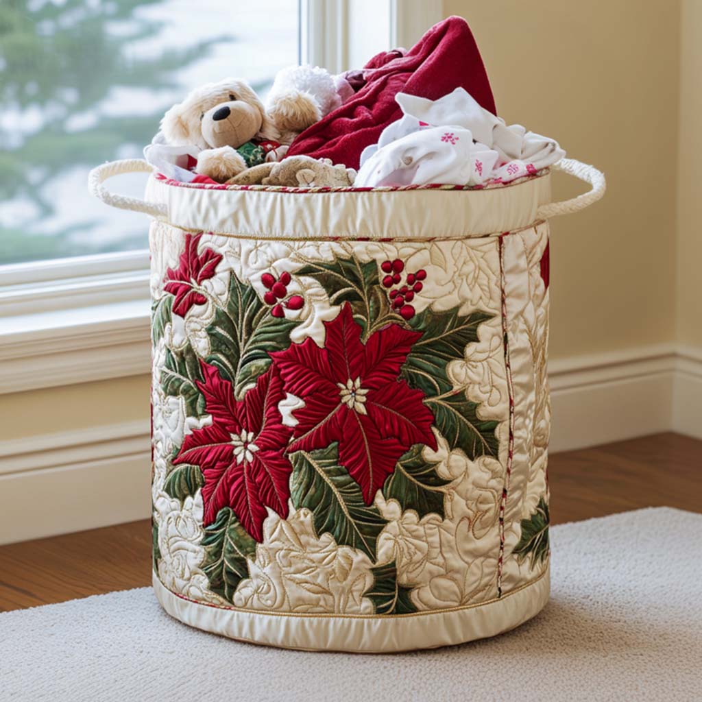 Holiday Magic Quilted Laundry Basket NCU0NNT1566