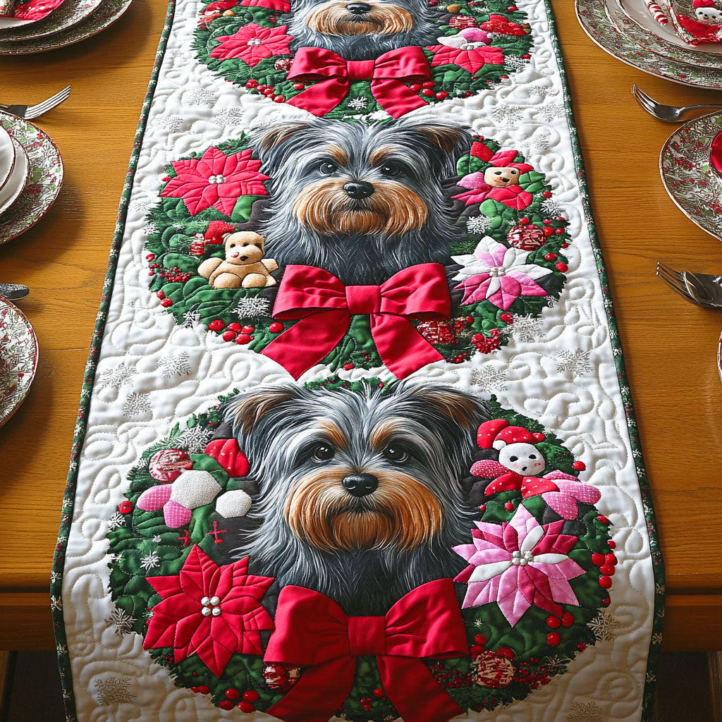 Holiday Pup Quilted Table Runner NCU0NTD562