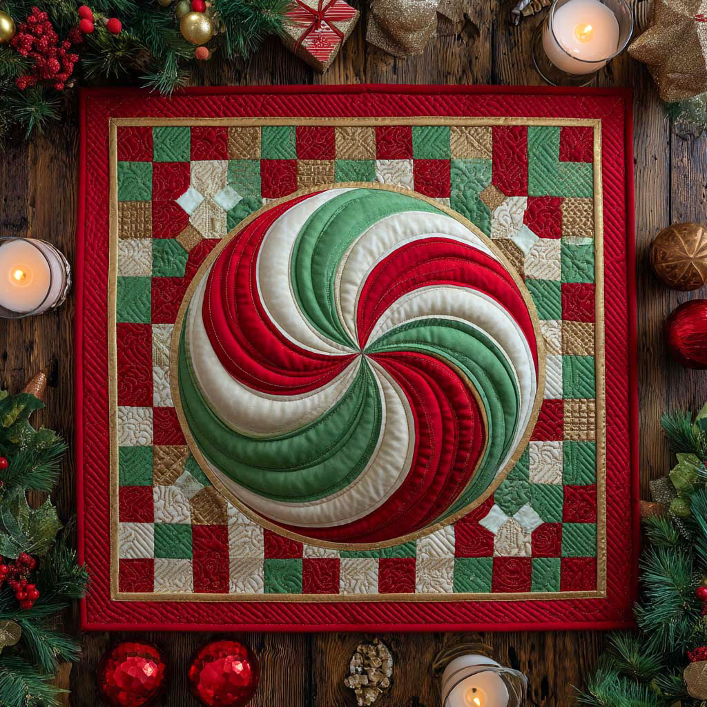 Holiday Vortex Quilted Table Topper NCU0NXD241