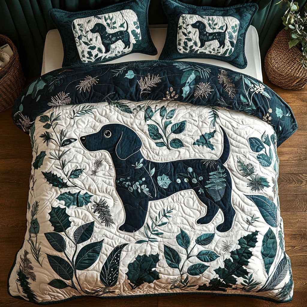Holly Hound 3-Piece Quilted Bedding Set NCU0PT2306