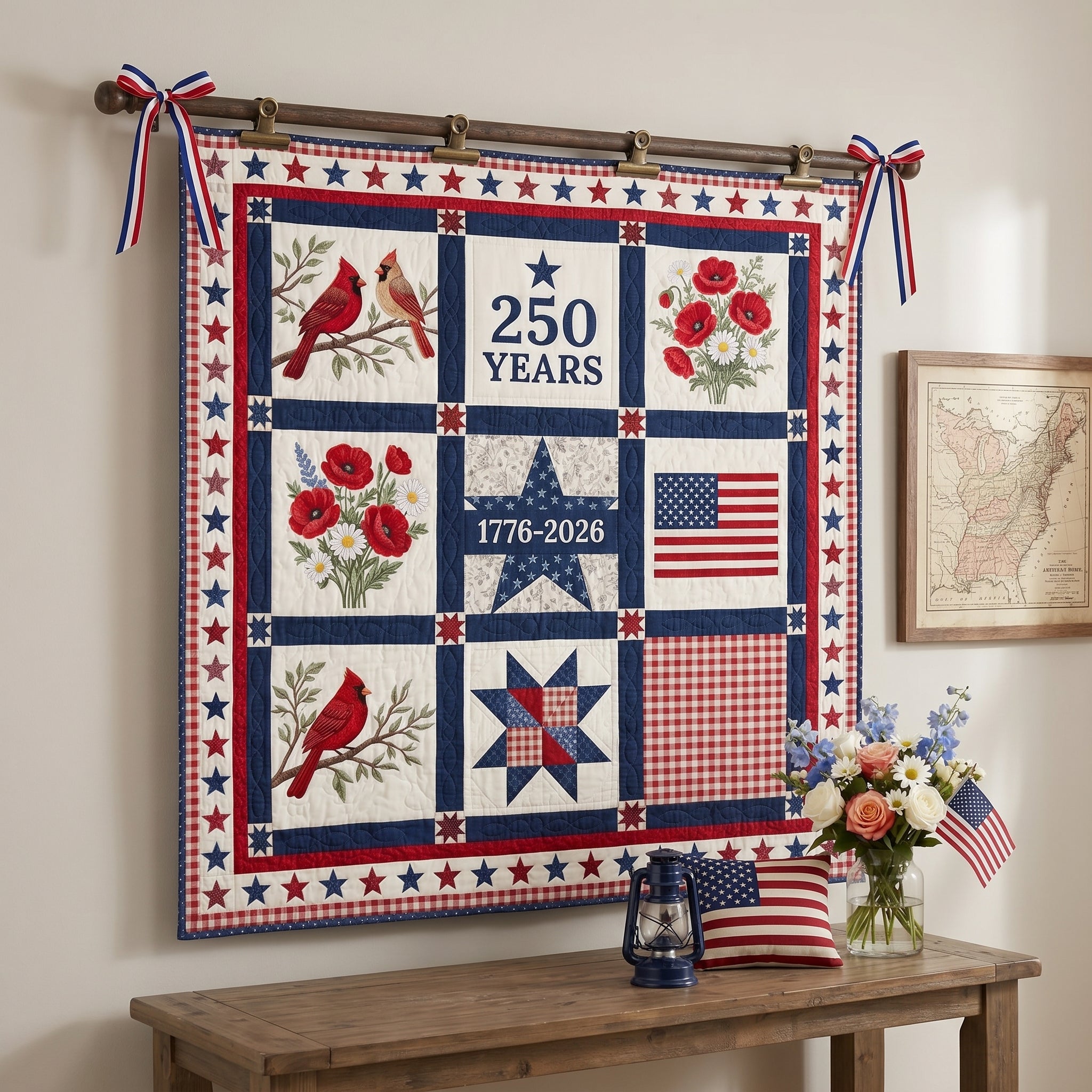 Honor Cardinal Quilted Blanket NCU0NTD1887
