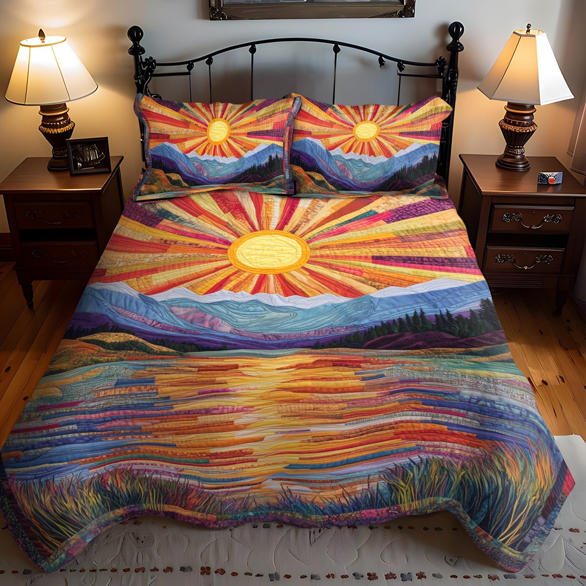 Horizon Dreams 3-Piece Quilted Bedding Set NCU0VL778