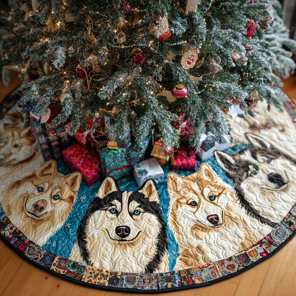 Dog Christmas Quilted Tree Skirt NCU0QN054