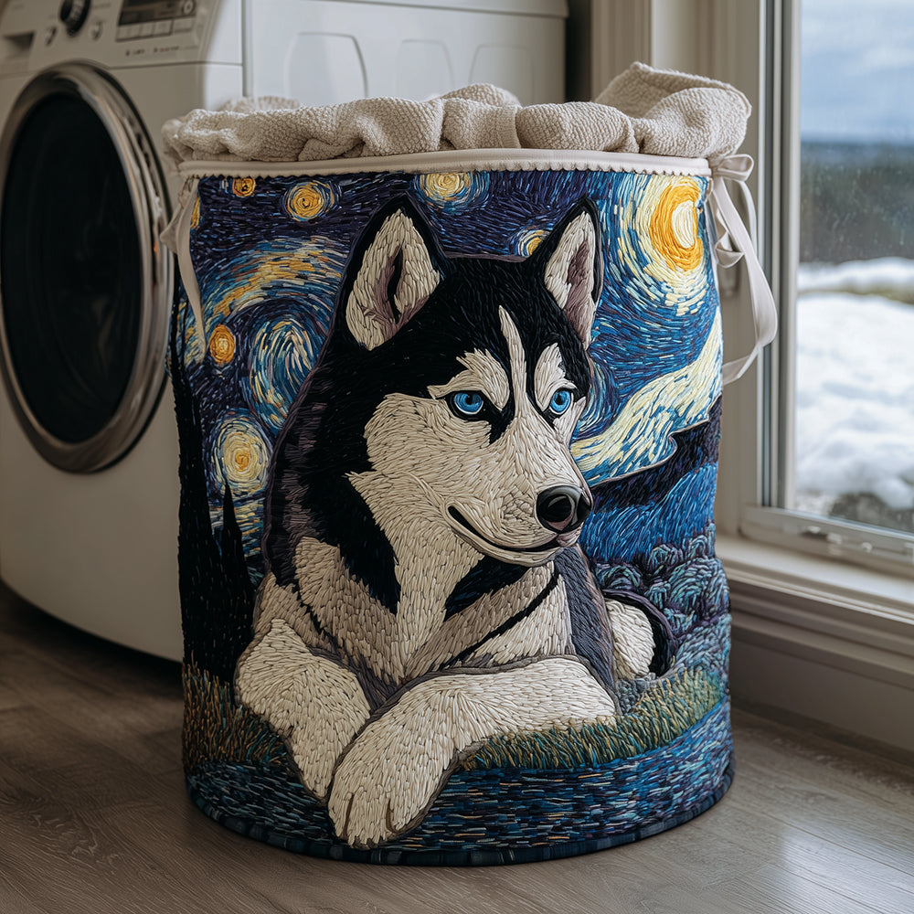 Husky Nights Quilted Laundry Basket NCU0TH3127