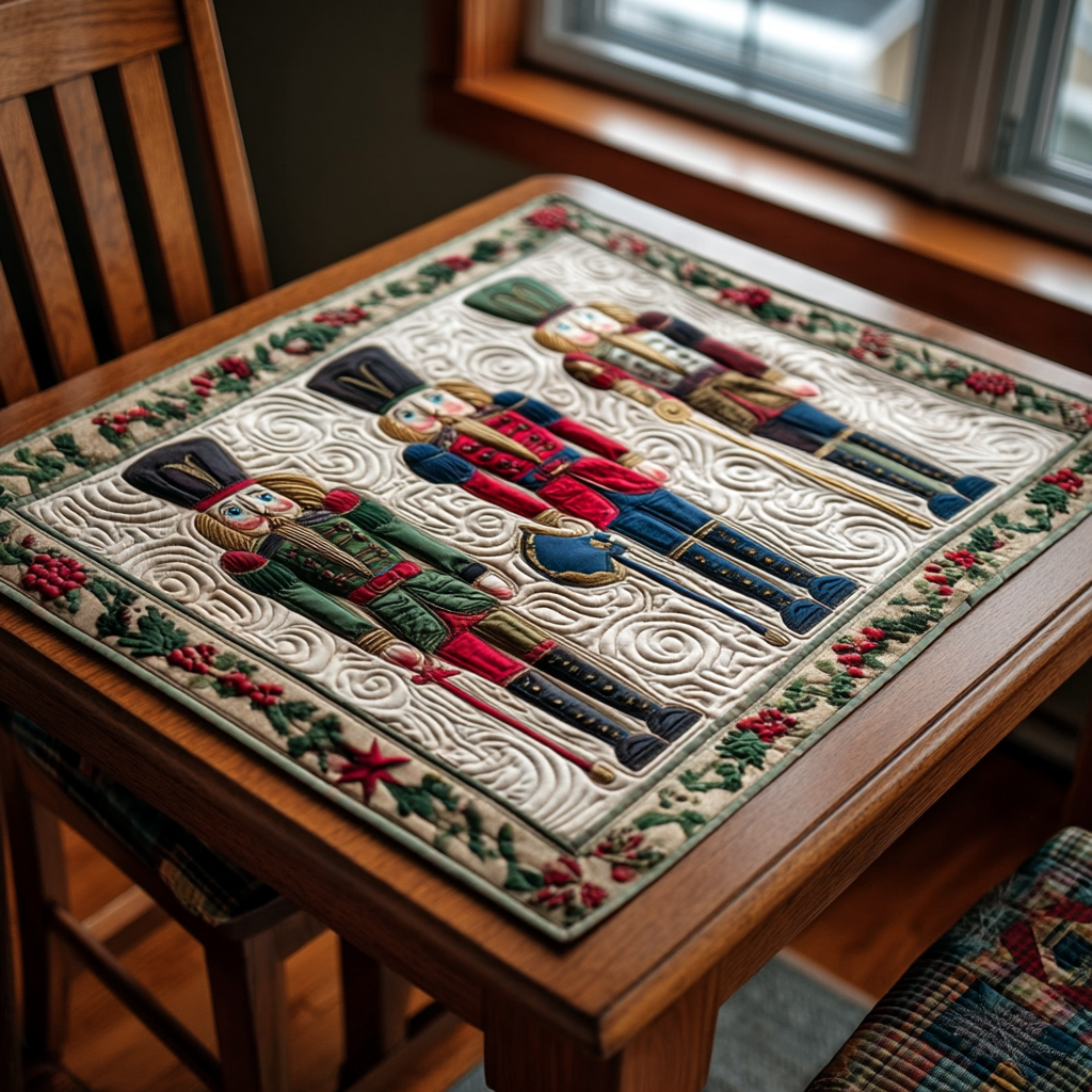 Imperial Nutcracker March Quilted Table Topper NCU0HNH478