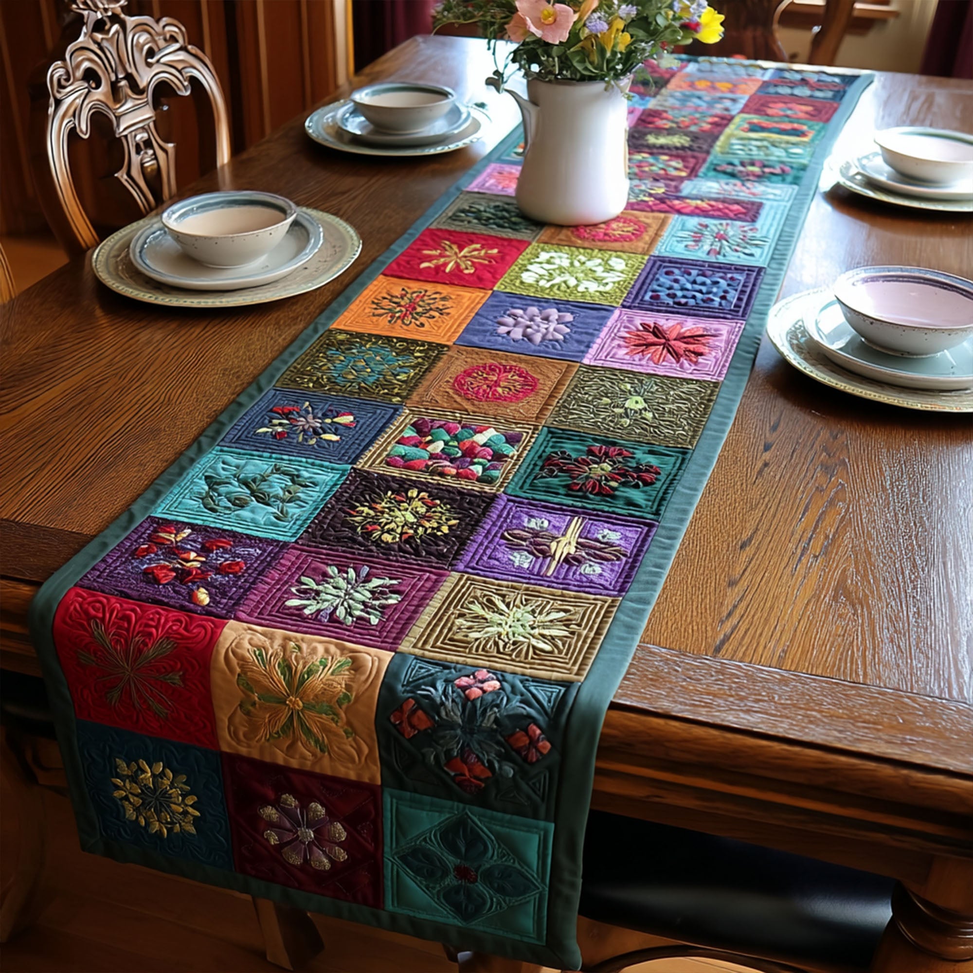 Infinite Growth Quilted Table Runner NCU0PTT583