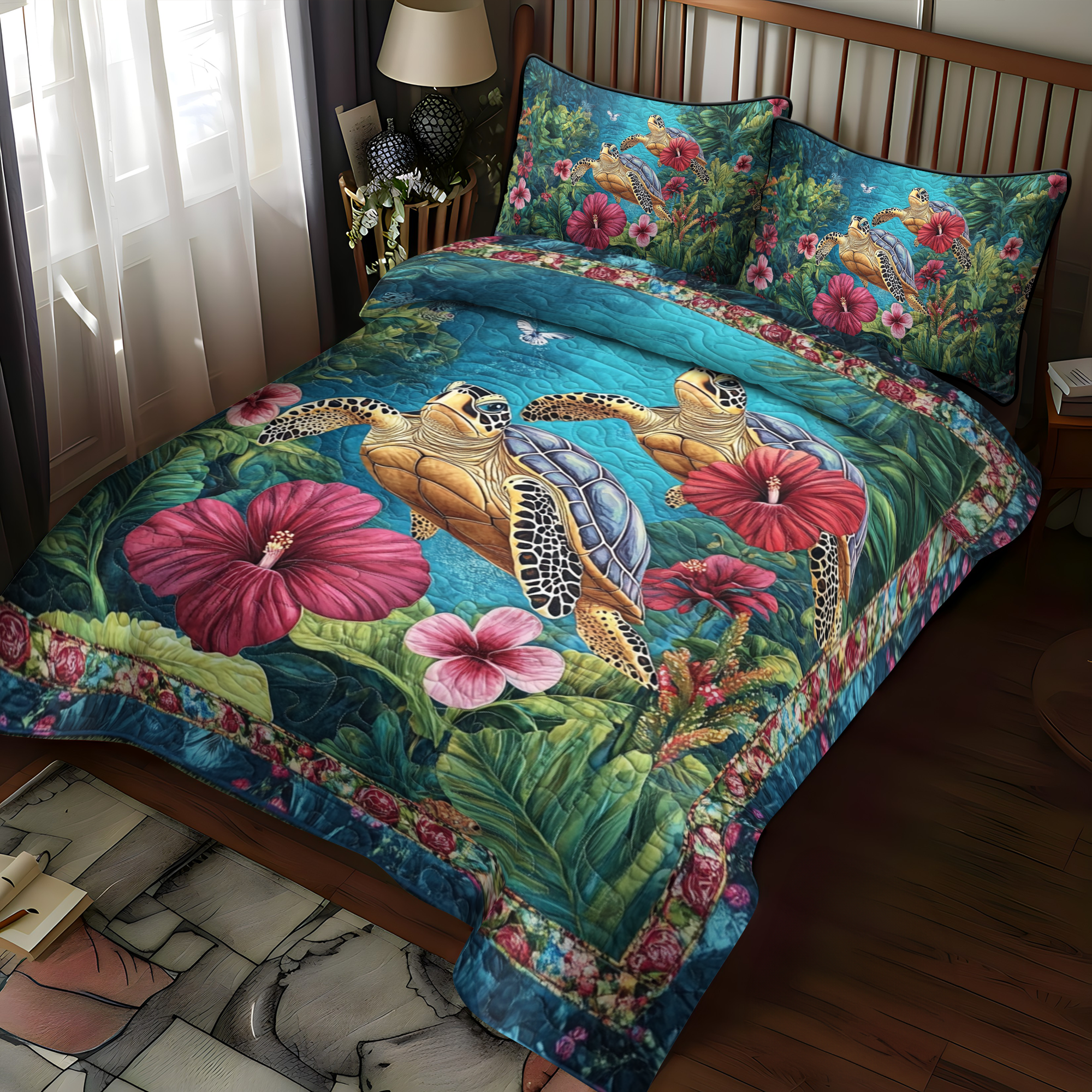 Island Explorer 3-Piece Quilted Bedding Set NCU0DK2071