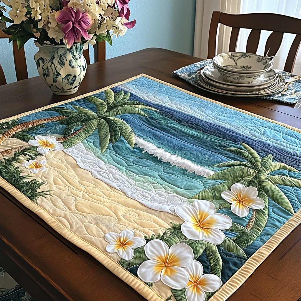 Island Mood Quilted Table Topper NCU0DDK652